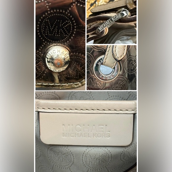 MICHAEL Michael Kors Jet Set Mirror Metallic East/West Signature Tote Bag - Picture 3 of 15